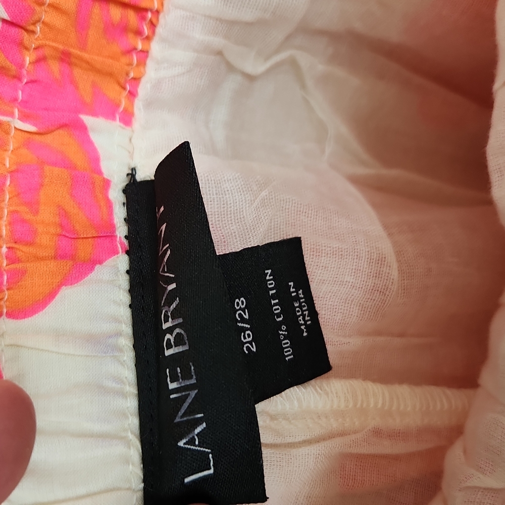 Lane bryant neon floral midi lined skirt - Picture 3 of 4